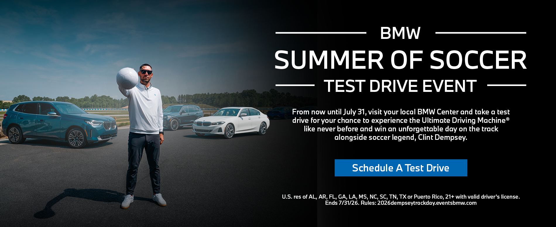 BMW Summer of Soccer test drive event