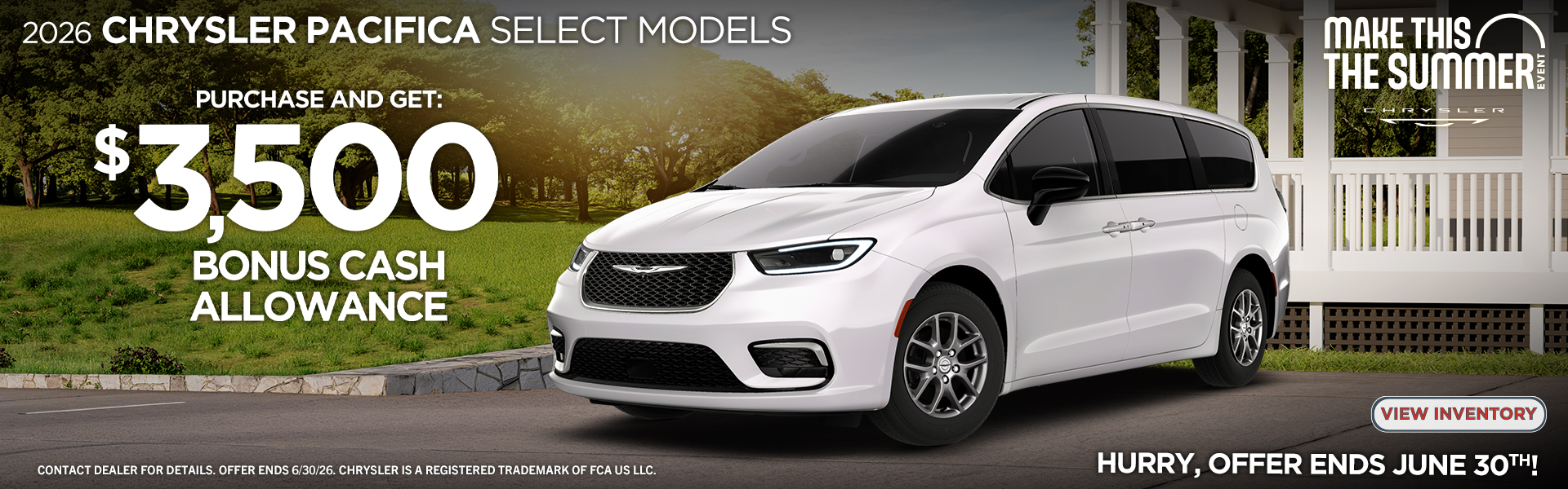 Chrysler Pacifica Offer