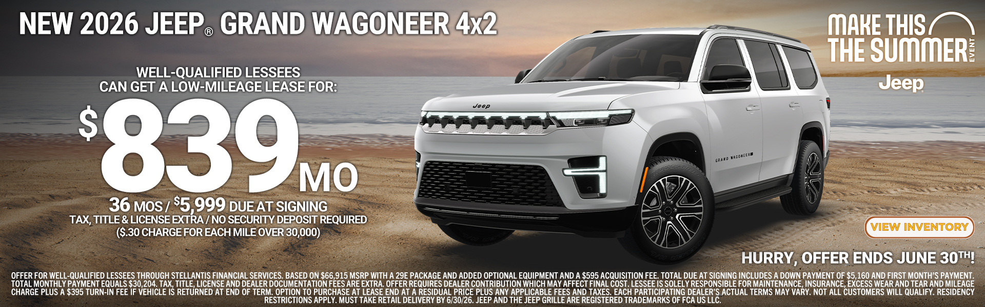 Jeep Grand Wagoneer Offer