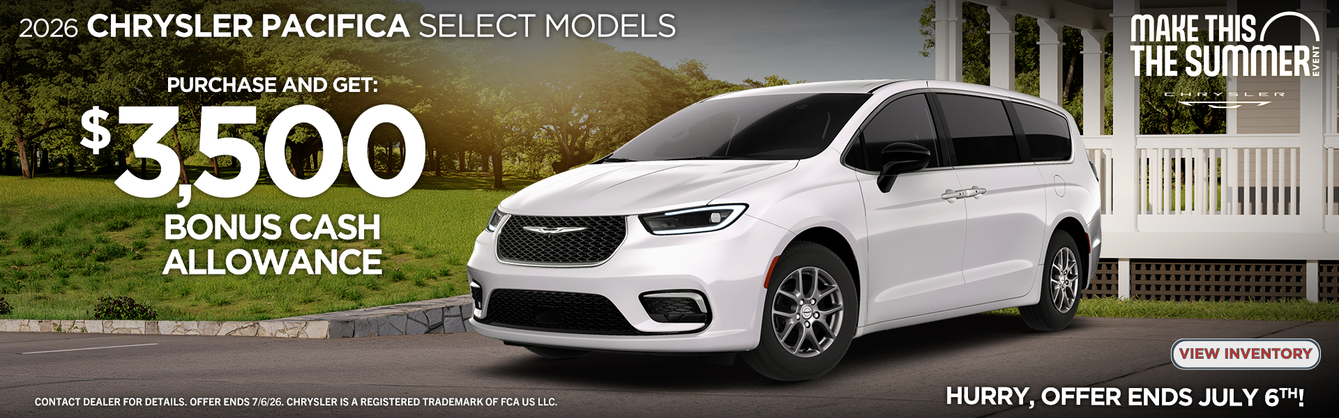 Chrysler Pacifica Offer