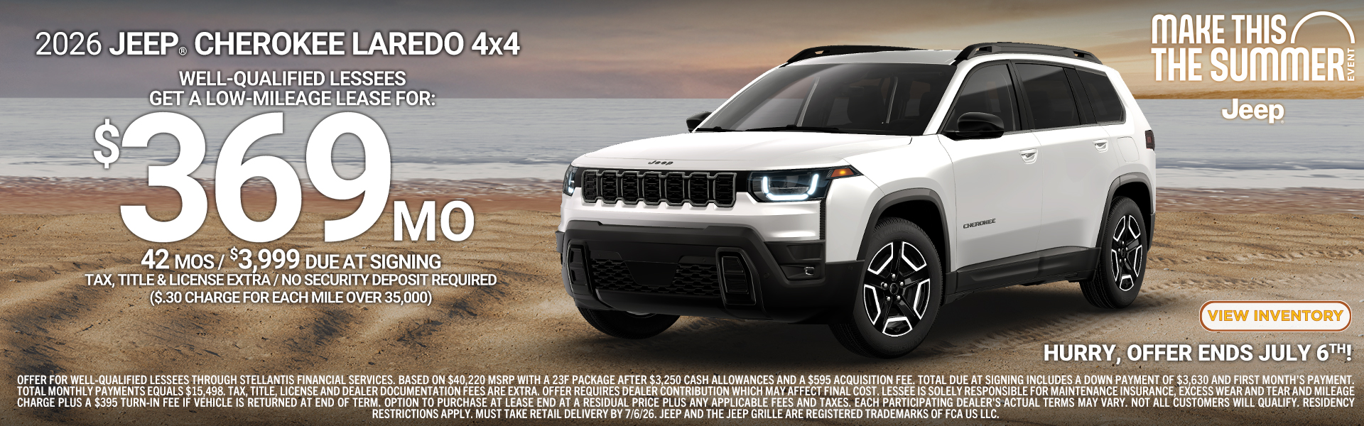 Jeep Cherokee Laredo Offer