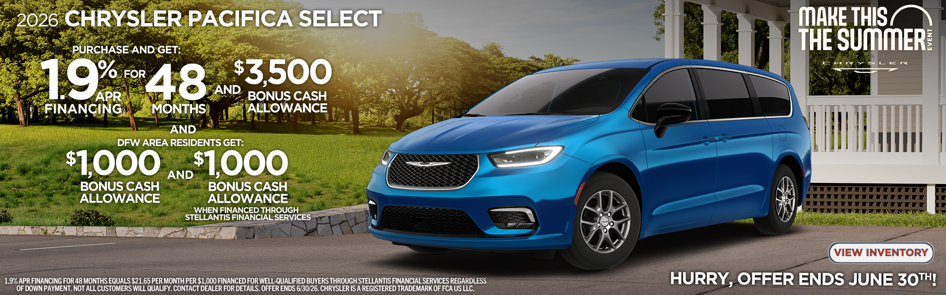 Chrysler Pacifica Offer
