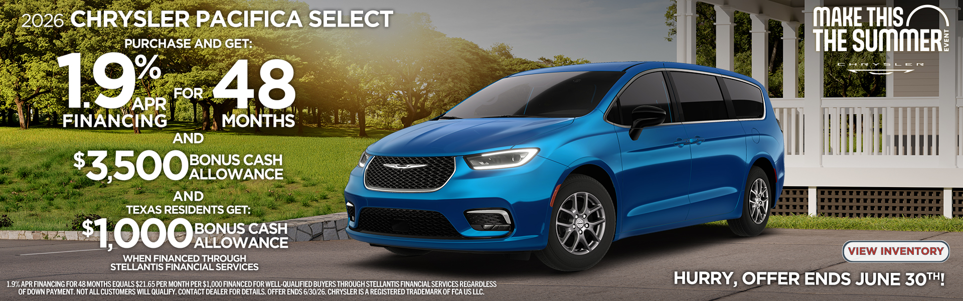Chrysler Pacifica Offer