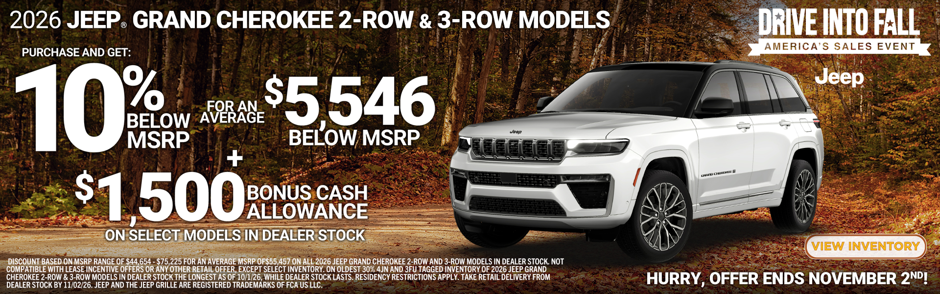 Grand Cherokee offer