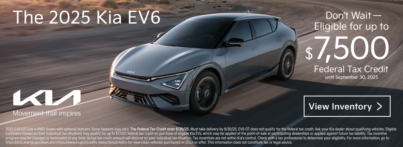 EV6 Tax Credit Banner