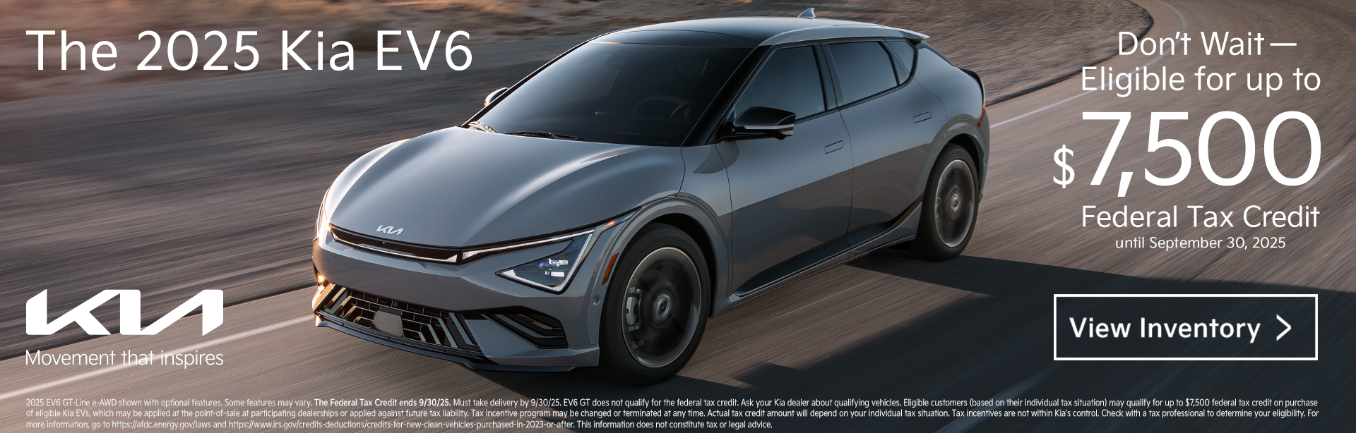 EV6 Tax Credit Banner 