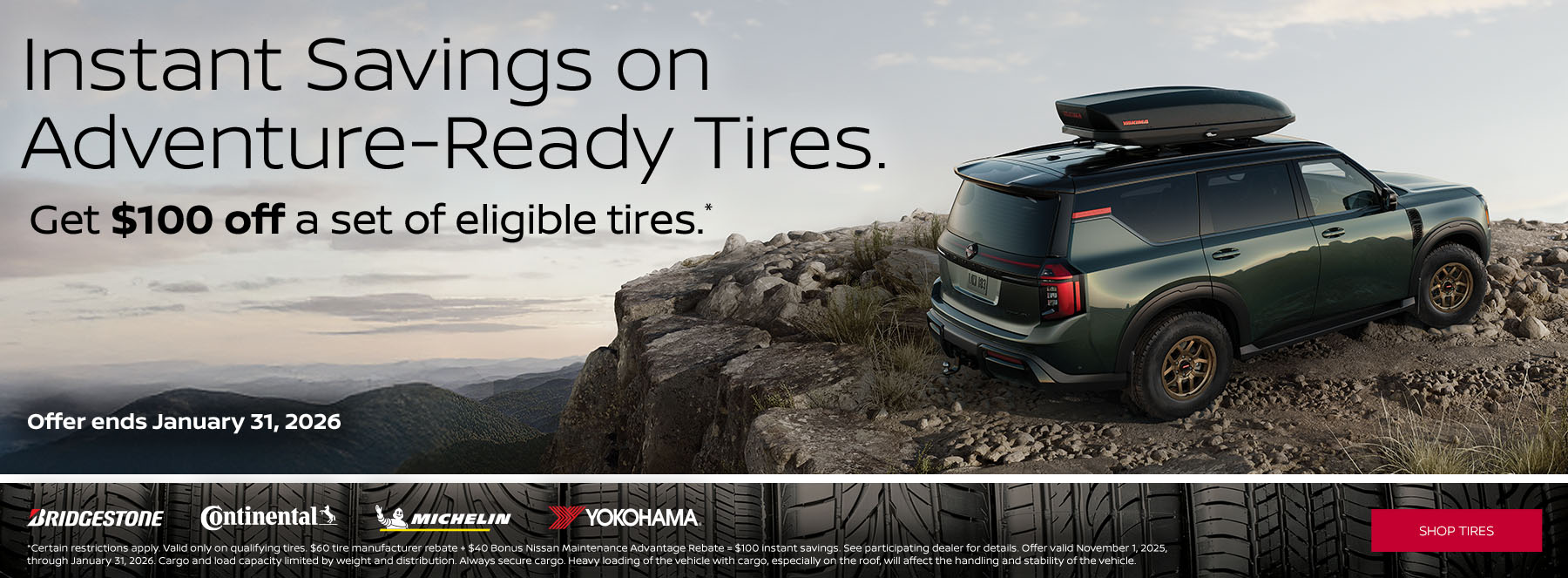 Tire Promotion Offer for Nov-Dec-Jan